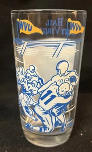 Vintage Hail West Virginia Mountaineers Football Glass Mid Century 1950s - Picture 1 of 8