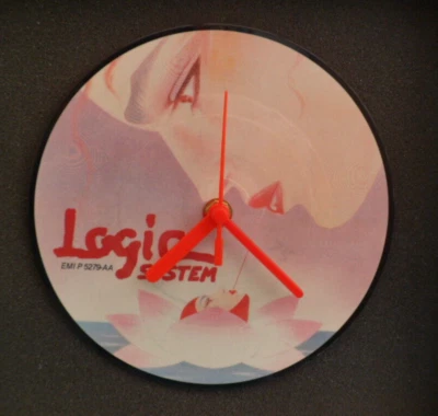 LOGIC SYSTEM CLOCK Upcycled Vinyl Record Picture Disc PD7109 7" Wall CLOCK . - Image 1 of 3