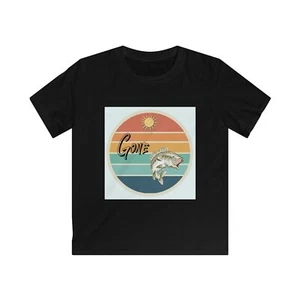Gone fishing-Kids Softstyle Tee - Picture 1 of 19