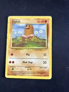 Diglett Base Set 47/102 Pokemon Card HP - Picture 1 of 4