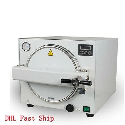DHL Nuevo 18L 900W Laboratorio Médico Dental Esterilizador de Vapor Autoclave Acero Inoxidable A Foto 1 de 4