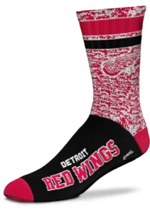 Calze Detroit Red Wings Hockey retrò rosse RMC e nere Deuce Crew - Foto 1 di 1