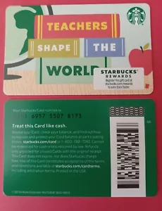 STARBUCKS CARD 2022 " TEACHERS SHAPE THE WORLD " BRAND NEW 🍎 GREAT PRICE - Picture 1 of 2