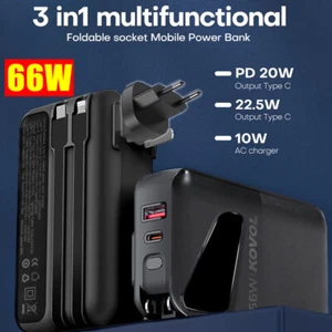 90000mAh Power Bank 66W USB C Schnellladegerät Externer Batterie Ladegerät Handy - Zdjęcie 1 z 19