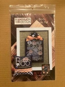 Hands On Design Cross Stitch Pattern Boo-Chalk Full Pumpkins Halloween - Picture 1 of 2