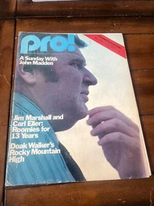 Pro! NFL Football Magazine November 28, 1976 New England Vs Denver John Madden - Picture 1 of 3