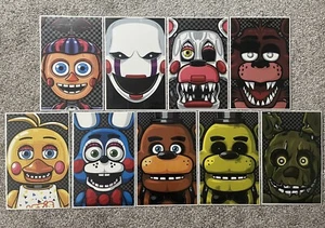 Five Nights at Freddy's FNAF 2 11"x7" Posters, Set of 9, Still in plastic - Picture 1 of 11