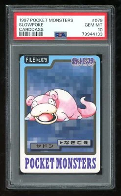 Pokemon Japanese Carddass 1997 079 Slowpoke Card 79 Bandai PSA 10 79944133 - Image 1 of 2