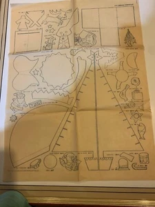 Vintage Christmas Playpatterns Transfer #3-A and 3-B 18 x 24  - Picture 1 of 2