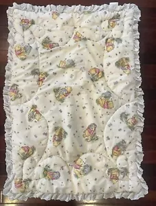 Vintage Disney Classic Winnie Puuh Krippe Bettdecke Babydecke Steppdecke - Bild 1 von 7