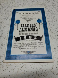 1985 FARMERS ALMANAC MILLER & SONS FUNERAL HOME BRAZIL, IND. - Picture 1 of 6
