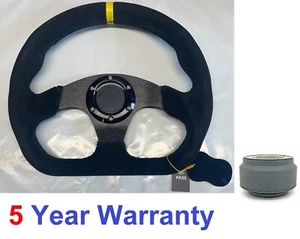 STEERING WHEEL & BOSS KIT FIT MITSUBISHI EVO & SUBARU IMPREZA WRX & STI 01-07 - Picture 1 of 4