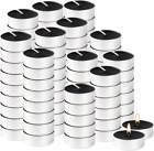 100 Pack Black Tealight Candles4 Hour Unscented Votive Candle for Halloween Home