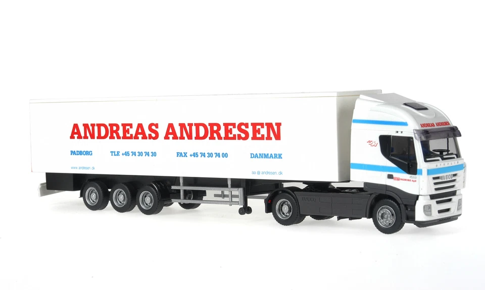 RIETZE 60884 Scala HO Iveco Stralis con semirimorchio Andreas Andresen - Immagine 1 di 1