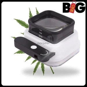 Premium Taschenmikroskop mit Skala für Grow Lupe mit LED Leuchte + UV Grown Grow - Bild 1 von 9