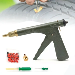 Tire Wheel Repair Tool Repair Gun Tool Plugger Mushroom Rubber Plug Nozzle Kit - Picture 1 of 13