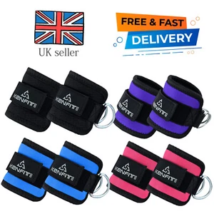 Ankle Strap D-Ring For Gym Cable Machine leg attachment gym 10x4 inches KENFIT® - Picture 1 of 29