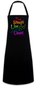 No One Should Live In A Closet Grillschürze Kochschürze Harry Fun Gay Potter - Picture 1 of 1
