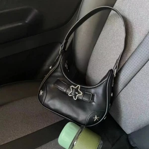 Y2K Star Underarm Bag Solid Color Shoulder Bag Retro Women Hobo Bag Travel - Picture 1 of 15