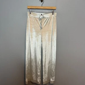 WHITE HOUSE BLACK MARKET liquid velvet wide leg pants in lunar S short NEW NWT - Picture 1 of 7