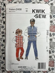 Pantalones y chalecos Kwik patrón de costura 2459 para niños y niñas talla 8-14 SIN CORTAR sellados - Imagen 1 de 2