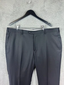 Santorelli Roma Dress Pants Mens 44 Black Loro Piana Luxury Trousers Italy Made - Picture 1 of 10