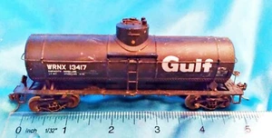 VTG LIFE-LIKE BLACK GULF Gas Oil Tanker Tank Train Tanker HO Scale WRNX 13417. - Picture 1 of 2