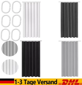 Duschvorhang 180x220 240x200 Anti Schimmel Effekt Badewannenvorhang INKL. Ringe+ - Bild 1 von 23
