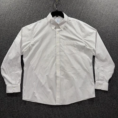 Brooks Brothers Shirt Mens 17-36 XL Striped Button Down Non Iron Dress Shirt - Image 1 of 4