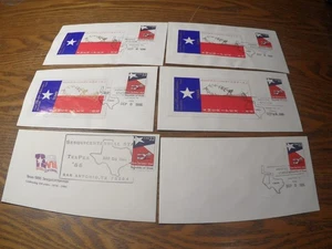 SB516  lot of 6  first day issue  covers 1986 San Jacinto TEXAS  USA 22 cent - Picture 1 of 7
