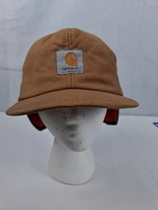 Carhartt Duck Hat Brown Ear Flaps Insulated Size Medium A15BRN Made in the USA - Picture 1 of 11