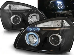 faros para HYUNDAI TUCSON 2004 2005 2006 2007 2008-2010 ojos de ángel negro LHD - Picture 1 of 1