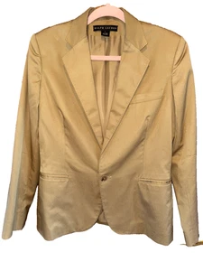 Ralph Lauren Black Label hellbrauner einreihiger Blazer aus Seidenmischung Damengröße 12 - Bild 1 von 14