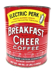 Frühstück Cheer Kaffee leere 3 Pfund Dose rot elektrisch Vorteil Mischung Wechsler - Bild 1 von 15