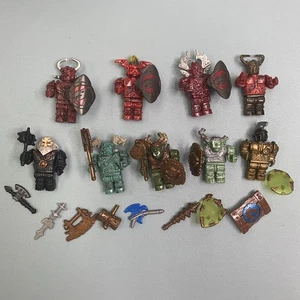 Mega Bloks Dragons Krystal Wars Minifigure Lot (9) with Accessories - Picture 1 of 7
