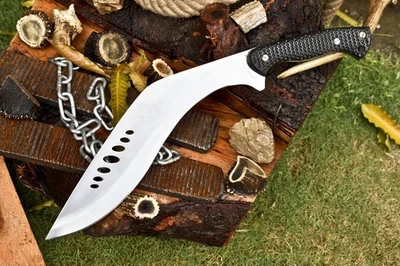 Handcrafted Kukri Knife – 19" Overall, ATS-34 Steel, 13" Blade, Corian Handle, - Image 1 of 4