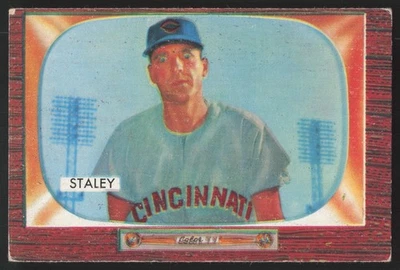 1955 Bowman Gerry Staley #155 - Cincinnati Redlegs - VG+ - Image 1 of 2