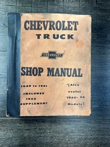 Chevrolet Truck Shop Manual 1948 to 1951 Models Includes 1952 Supplement - Bild 1 von 9