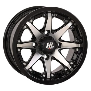 High Lifter by STI HL10 12x7 ATV/UTV Wheel - Gloss Black/Machined (4/110) - 2+5 - Picture 1 of 1