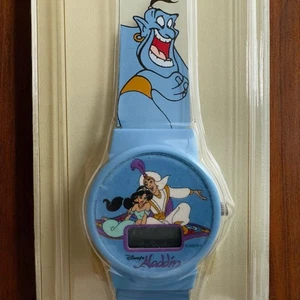 Nuevo RELOJ PULSERA DIGITAL DISNEY STORE ALADDIN JASMINE GENIE ABU Vintage Años 90 Película - Imagen 1 de 21