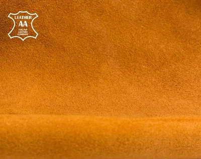 Brown Suede Lambskin Leather Thin Pieces 0.5mm/1.25oz AMBER BROWN 80 - Image 1 of 4