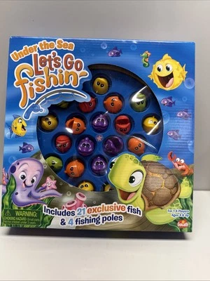 Under The Sea LET'S GO FISHIN' Fishing w/ Pole Motorized Game Board for Kids  - Image 1 of 4