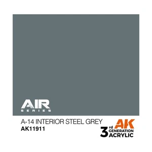 Pintura AK A-14 Interior Acero Gris Nuevo - Imagen 1 de 1