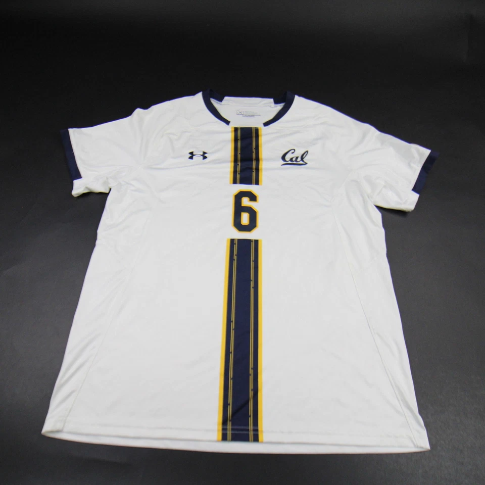 California Golden Bears Under Armour Short Sleeve Shirt Men's Off-White Used - Image 1 of 1