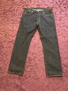Levi's Premium Selvedge Jeans Slim Taper Men's Cotton Denim 501 38x32 - Picture 1 of 19