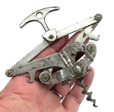 TIRE BOUCHON EXTENSIBLE DEBOUCHTOUT BRONZÉ CORKSCREW CAVATAPPI KORKENZIEHER - Photo 1/4