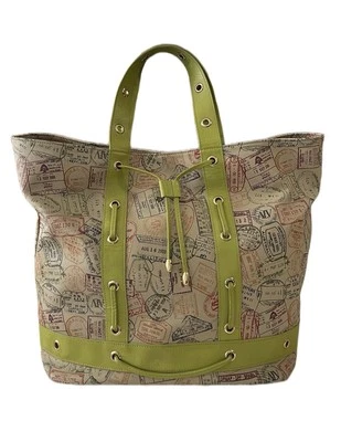 Bolsa de viagem Alviero Martini edição limitada design selo passaporte XL - Imagem 1 de 4