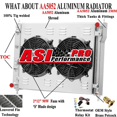 3 ROW Radiator w/ Fan Shroud FIT 2010-15 Chevy Captiva Sport 08-10 Saturn Vue Foto 1 de 4