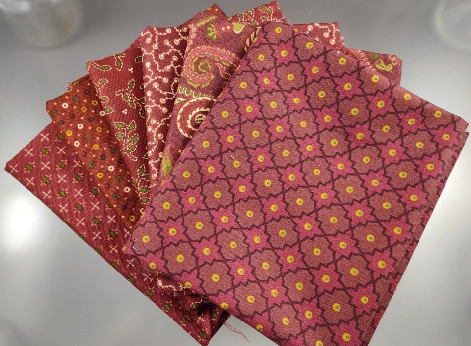 Lote de 6 cuartos de grasa ~ bendiciones abundantes de Kim Diehl para Henry Glass & Co Foto 1 de 1