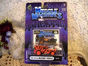 Muscle Machines Jeep Military '42 MIP  Orange Zebra Stripe 2003  - Picture 1 of 1